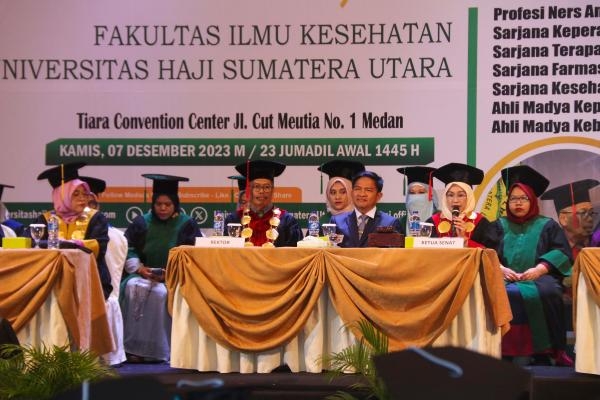 Hadiri Wisuda UNHAJ, Pj Gubernur Sumut Harapkan Jadi Nakes Berkompeten dan Profesional